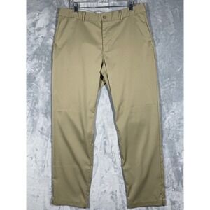Nike Golf Standard Fit Dri-FIT Pants Mens 36x32 Khaki Tan Chino Trousers Logo